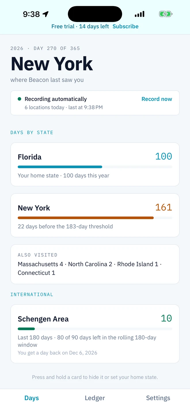 SpyglassBeacon on iPhone: A live count per state, with a warning as New York nears 183